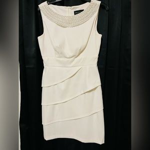 Elegant cream colored cocktail dress